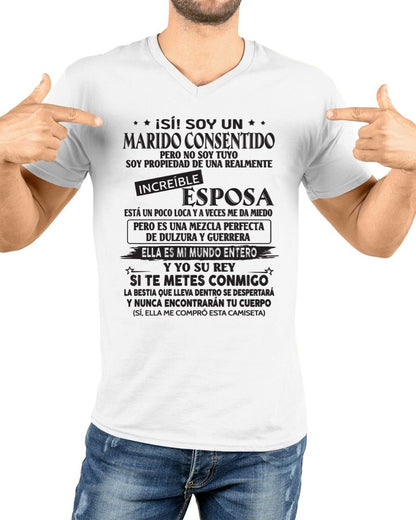 CAMISETA DIVERTIDA DE ESPOSO CONSENTIDO - MTNN00sp (SKU05-105-00)