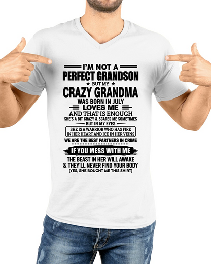 JULY – CRAZY GRANDMA LOVES ME – T-SHIRT FROM GRANDMA – MTNN07 (SKU2607-13-07)