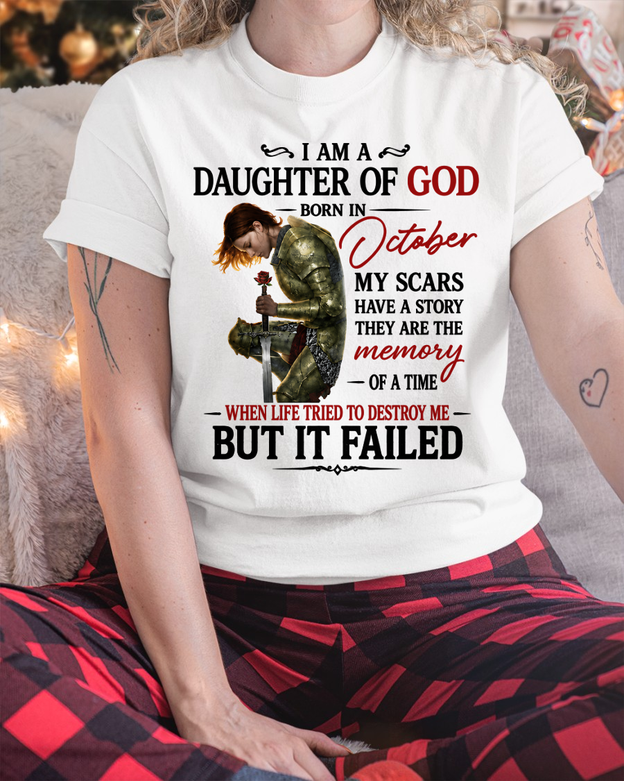 October – Daughter Of God – T-Shirt For Women - MTNN10 (SKU2605-221-10)