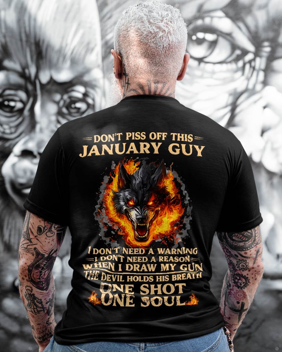 January – One Shot One Soul – T-Shirt For Men – MTNN01 (SKU2604-120-01)
