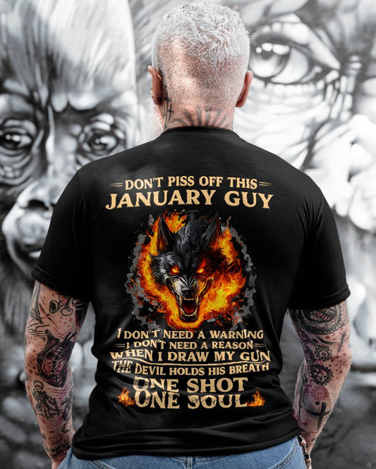 January – One Shot One Soul – T-Shirt For Men – MTNN01 (SKU2604-120-01)