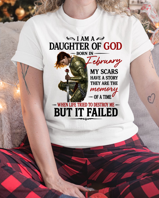 February – Daughter Of God – T-Shirt For Women - MTNN02 (SKU2605-221-02)