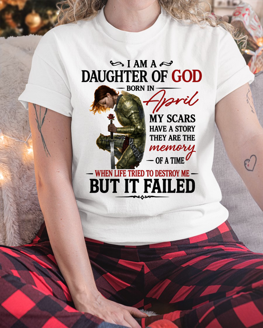 April – Daughter Of God – T-Shirt For Women - MTNN04 (SKU2605-221-04)