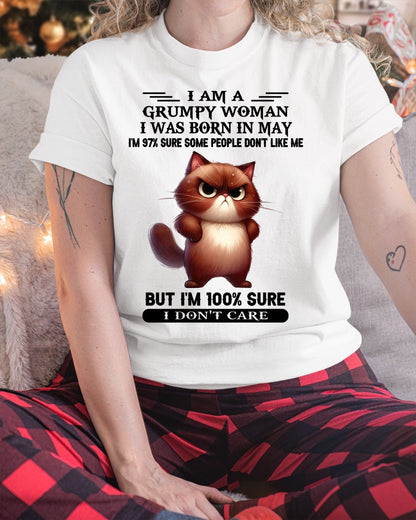 I'M A GRUMPY WOMAN BORN IN MAY T-SHIRT/HOODIE/SWEATSHIRT FOR GIRL/WOMAN  - MTNN05