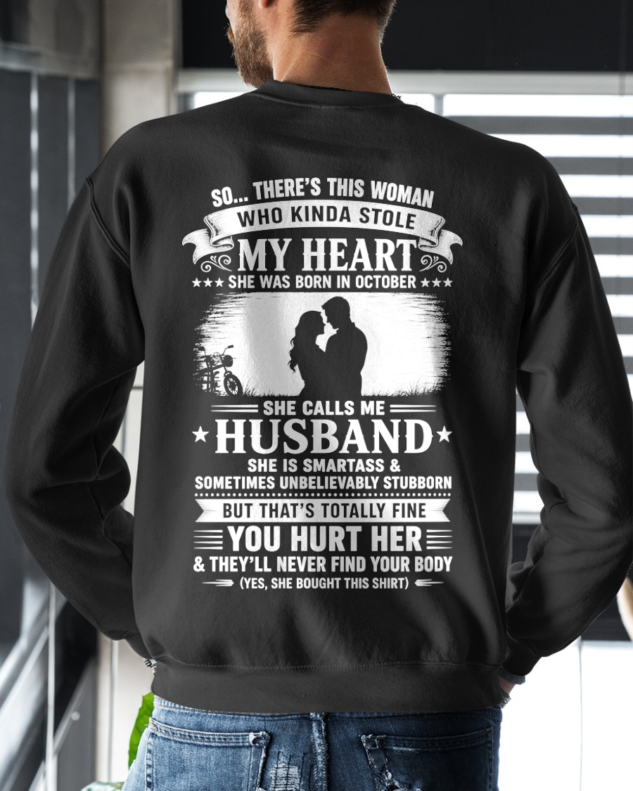 OCTOBER - MY HEART BELONGS TO MY WIFE – T-SHIRT FROM WIFE - MTNN10 (SKU2606-15-10)