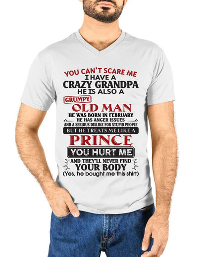 February – You Can’t Scare Me I Have A Crazy Grandpa – Gift For Grandson And Granddaughter From Grandpa – mtnn02 (SKU10-186-02)