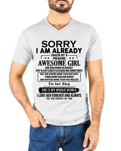 August - Awesome Girl born in August - Special gift for your boyfriend - From Wife MTNN08 (SKU.AT16)