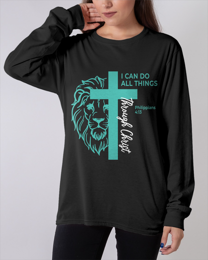 I CAN DO ALL THINGS THROUGH CHRIST – PHILIPPIANS 4:13 - T-SHIRT FOR WOMEN - MTNN00 (SKU2605-390)