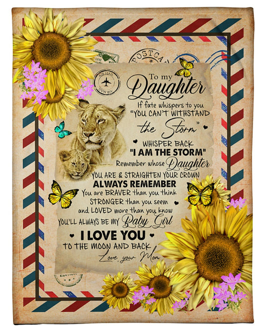 MOM and DAUGHTER - Special gift for Daughter - from mom Blanket