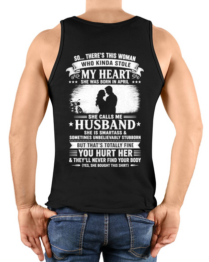 APRIL- MY HEART BELONGS TO MY WIFE – T-SHIRT FROM WIFE - MTNN04 (SKU2606-15-04)