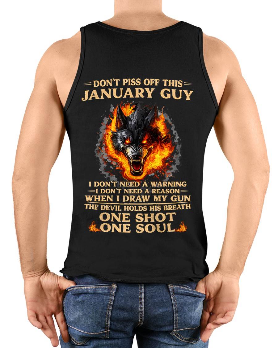 January – One Shot One Soul – T-Shirt For Men – MTNN01 (SKU2604-120-01)
