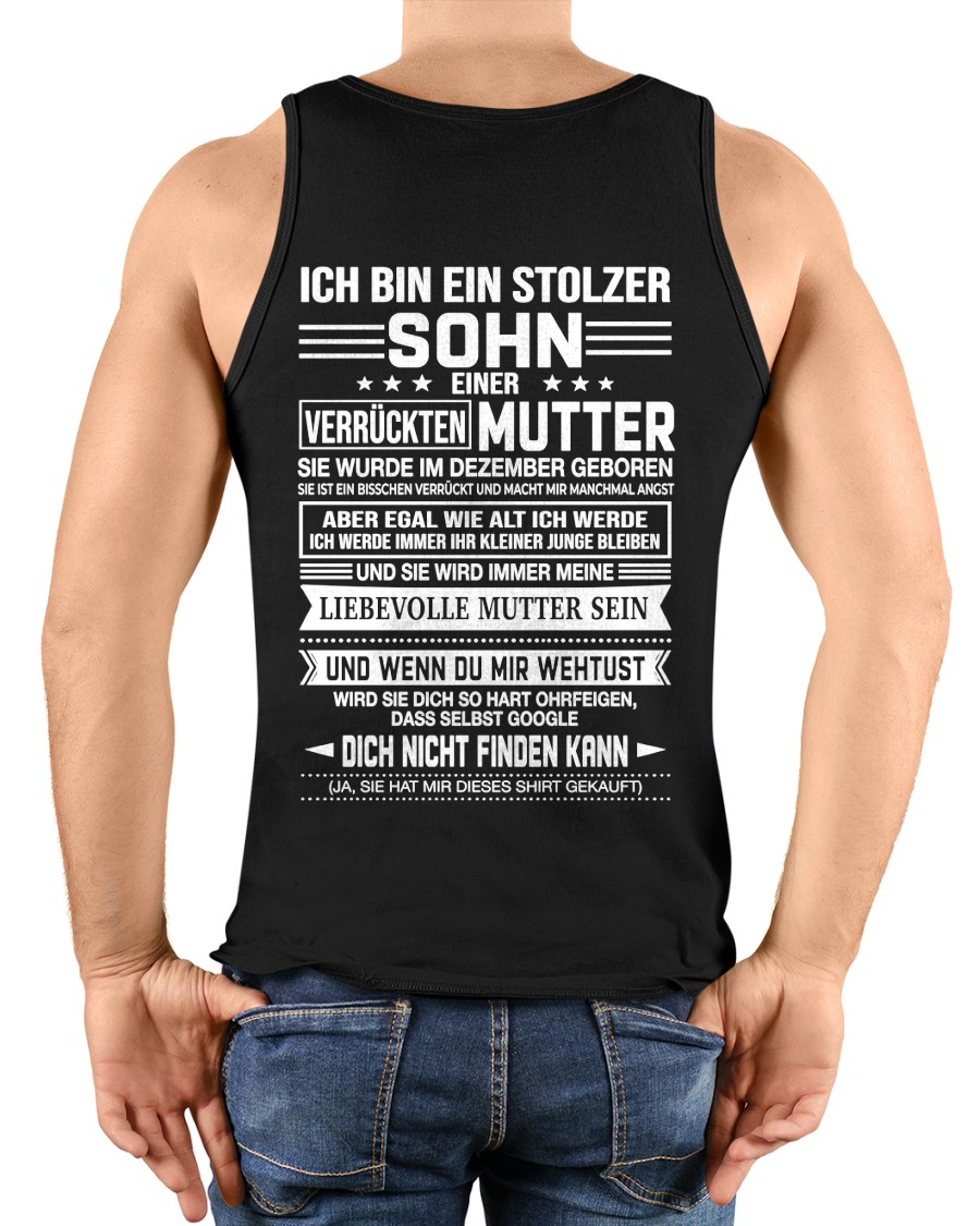 DEZEMBER - STOLZER SOHN EINER VERRÜCKTEN MUTTER – T-SHIRT FÜR SOHN VON DER MUTTER - MTNN12 (SKU2605-434-12)