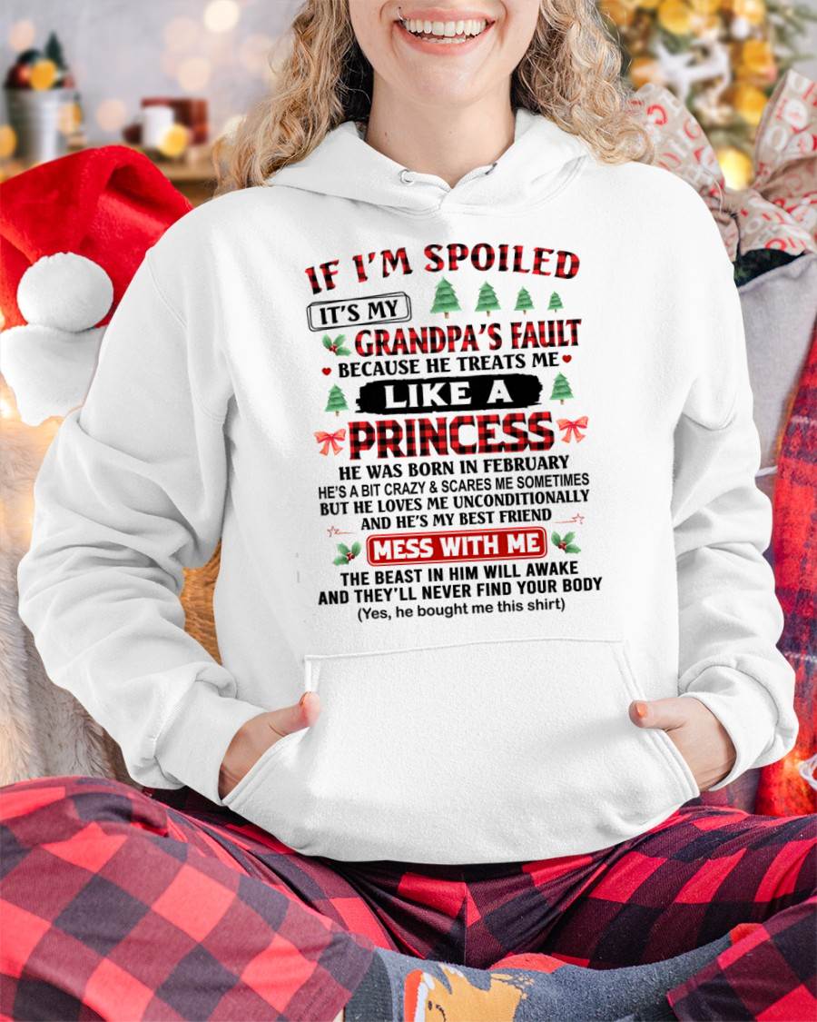 FEBRUARY - SPOILED GRANDDAUGHTER - PERFECT CHRISTMAS GIFT FOR GRANDDAUGHTER - GIFT FROM GRANDPA - mtnn02 (SKU10-180-02)