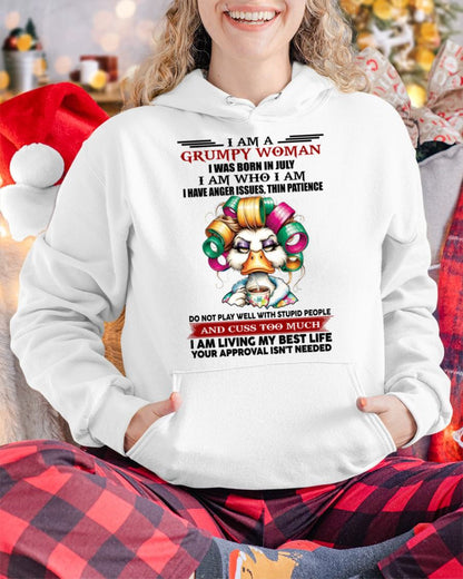JULY - GRUMPY WOMAN - BIRTHDAY SHIRT FOR WOMEN - MTNN07 (SKU26T-01-22-07)
