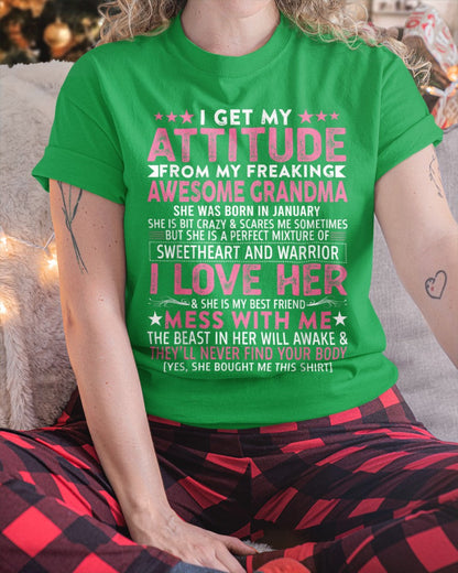 I GET MY ATTITUDE FROM MY GRANDMA JANUARY EDITION – FROM GRANDMA TO GRANDDAUGHTER MTNN01 (SKU07-163-01)
