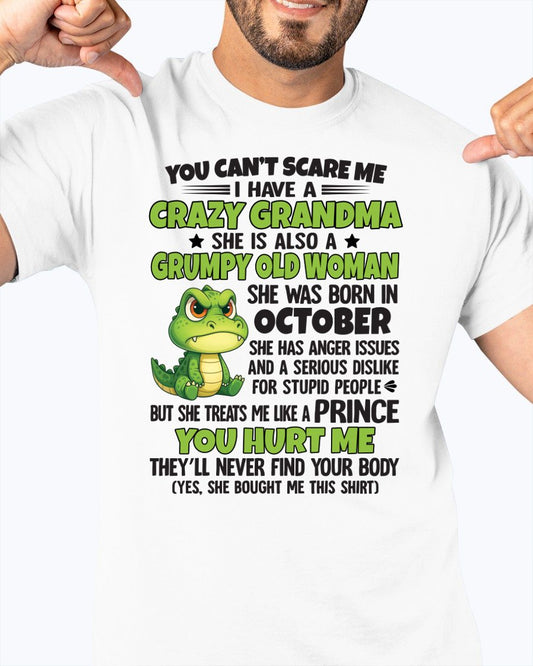 OCTOBER - YOU CAN'T SCARE ME - FOR GRANDSON - GIFT FROM GRANDMA - HNDS10 (SKU09-85-10)