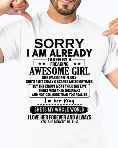 July - Awesome Girl born in July - Special gift for your boyfriend - From Wife MTNN07 (SKU.AT16)