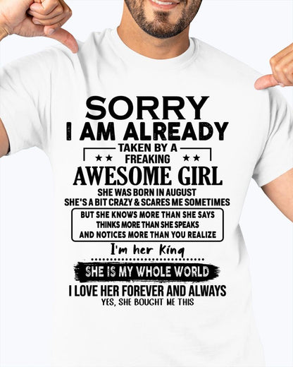 August - Awesome Girl born in August - Special gift for your boyfriend - From Wife MTNN08 (SKU.AT16)