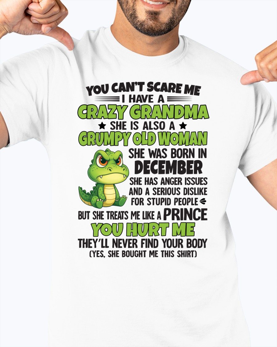 DECEMBER - YOU CAN'T SCARE ME - FOR GRANDSON - GIFT FROM GRANDMA - MTNN12 (SKU09-85-12)