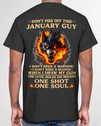 January – One Shot One Soul – T-Shirt For Men – MTNN01 (SKU2604-120-01)
