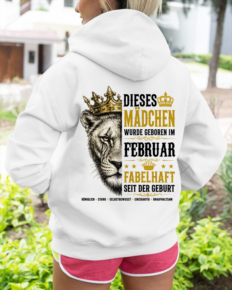 FEBRUAR– DIESES MÄDCHEN WURDE FANTASTISCH GEBOREN – LÖWENMÄDCHEN STÄRKE – T-SHIRT FÜR DAMEN - MTNN02 (SKU2605-344-02)