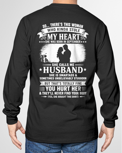 SEPTEMBER - MY HEART BELONGS TO MY WIFE – T-SHIRT FROM WIFE - MTNN09 (SKU2606-15-09)