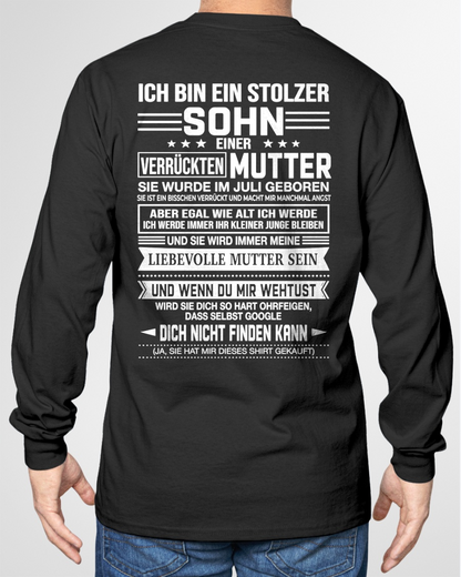 JULI - STOLZER SOHN EINER VERRÜCKTEN MUTTER – T-SHIRT FÜR SOHN VON DER MUTTER - MTNN07 (SKU2605-434-07)