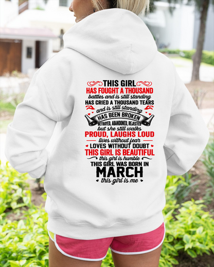 MARCH – BEAUTIFUL, STRONG & UNBREAKABLE – T-SHIRT FOR WOMEN – MTNN03 (SKU2609-116-03)