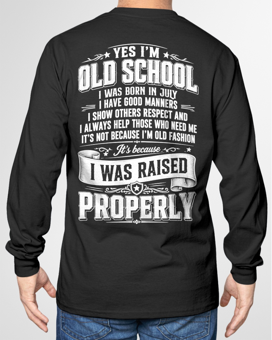 JULY – OLD SCHOOL WITH GOOD MANNERS – T-SHIRT FORR MEN - MTNN07 (SKU2605-453-07)