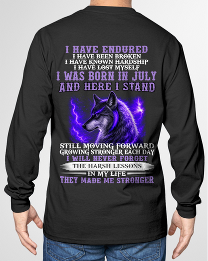 JULY - WOLF T-SHIRT FOR MEN – I HAVE ENDURED – STRONGER EVERY DAY - MTNN07 (SKU2605-368-07)