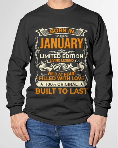 Born In January – Limited Edition Living Legend - T-Shirt For Men - MTNN01 (SKU2605-226-01)