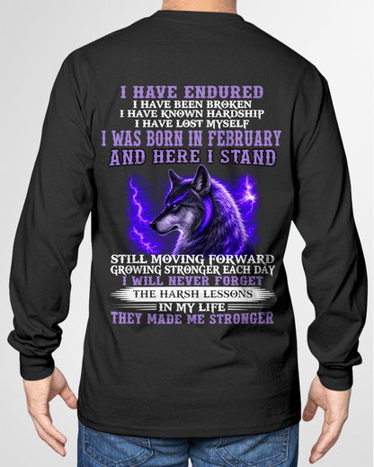 FEBRUARY - WOLF T-SHIRT FOR MEN – I HAVE ENDURED – STRONGER EVERY DAY - MTNN02 (SKU2605-368-02)