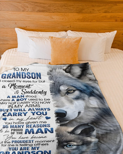 Special Gift for Your Grandson - From Grandma Blanket (SKUB11-73)