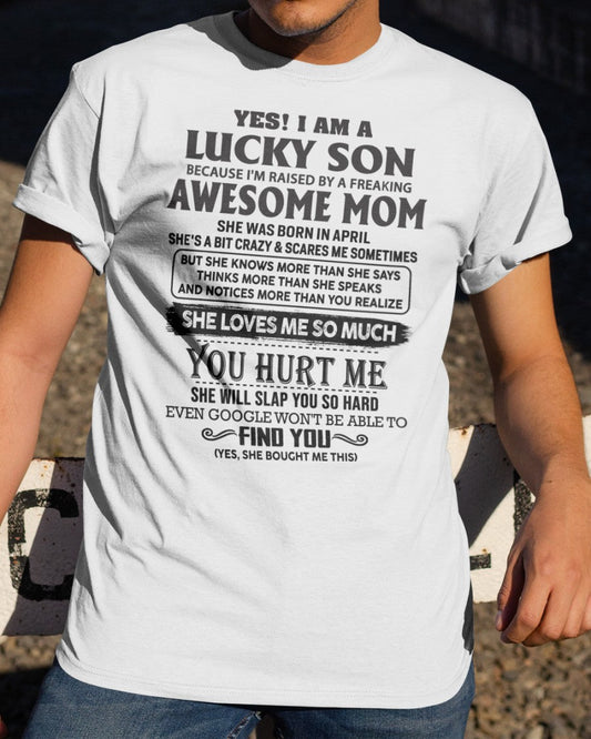 April - Awesome Mom - Perfect Gift For Your Son From Mom - HNDS04 (SKU-LKW-04)