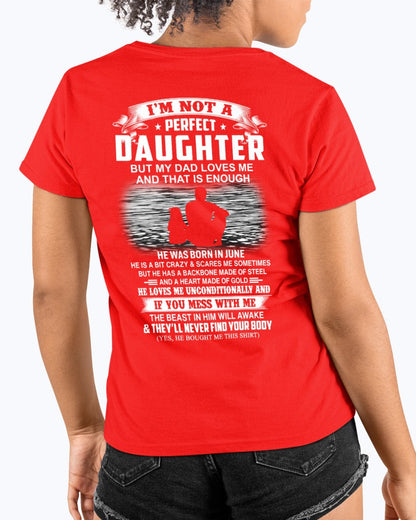 Daughter Shirt – Love & Protection Tee - Perfect Gift for Your Daughter From Dad - MTNN06 (SKU07-156-06)