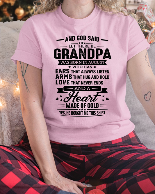AUGUST – GRANDPA WITH A HEART MADE OF GOLD – T-SHIRT FROM GRANDPA – MTNN08 (SKU2606-173-08)