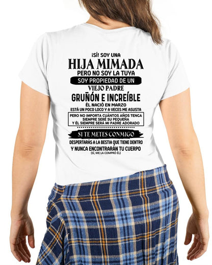 Marzo - Padre increíble nacido en marzo - Regalo perfecto para tu hija - T03 (SKU05-91-03)