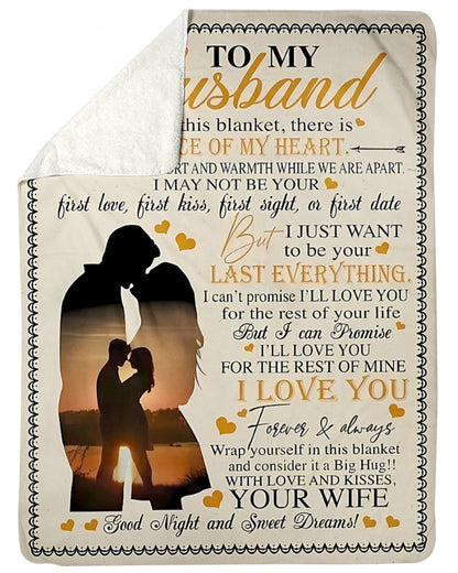 Special Gift For Your Husband Blanket - From Wife (SKU-CHAU-B18) FULL