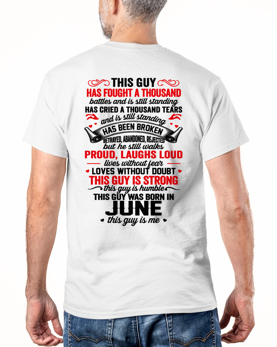 JUNE GUY – STRONG, PROUD & UNBREAKABLE – T-SHIRT FOR MEN – MTNN06 (SKU2609-115-06)