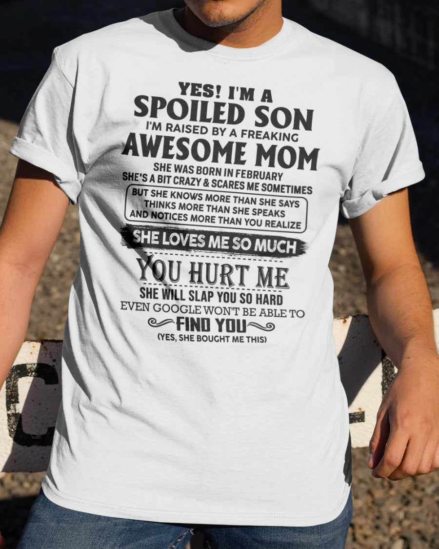 February - Awesome Mom - Perfect gift for your son From Mom HNDS02 (SKU-SPW-02)
