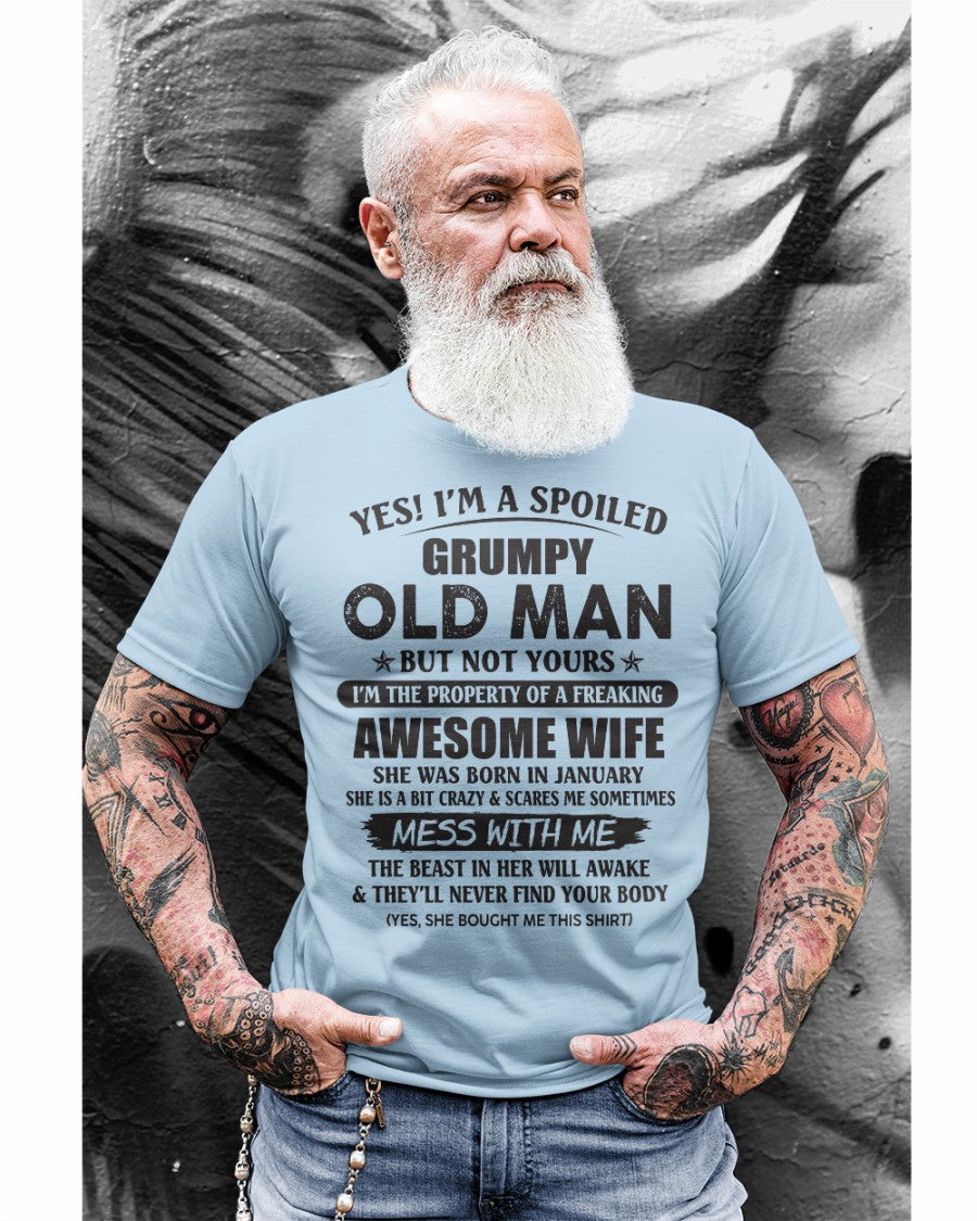 Awesome wife January - Perfect gift for your husband from wife - MTNN01 (SKU96-68-01)
