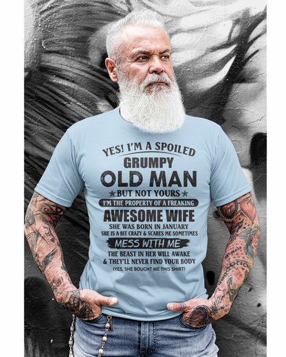 Awesome wife January - Perfect gift for your husband from wife - MTNN01 (SKU96-68-01)