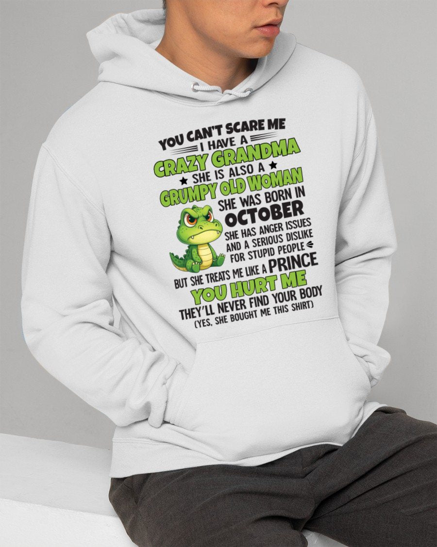 OCTOBER - YOU CAN'T SCARE ME - FOR GRANDSON - GIFT FROM GRANDMA - HNDS10 (SKU09-85-10)