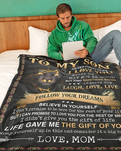 Special Gift For Your Son Blanket - From Mom (SKUB09-12)