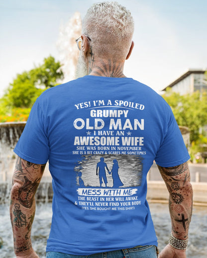 Awesome wife was born November - Gift for boyfriend, Gift for husband from wife - Perfect gift for your husband - MTNN11 (SKU10-79-11)