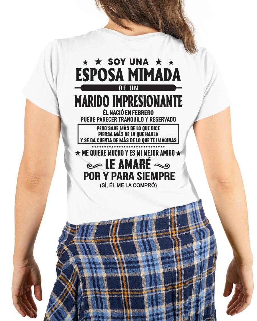 Febrero - Soy una Esposa mimada de un Marido impresionante - Regalo especial para tu esposa - T02 (SKU05-101-02)