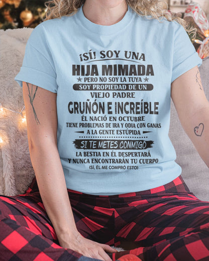 Padre increíble octubre - Regalo perfecto para tu hija - T10 (SKU07-84-10)