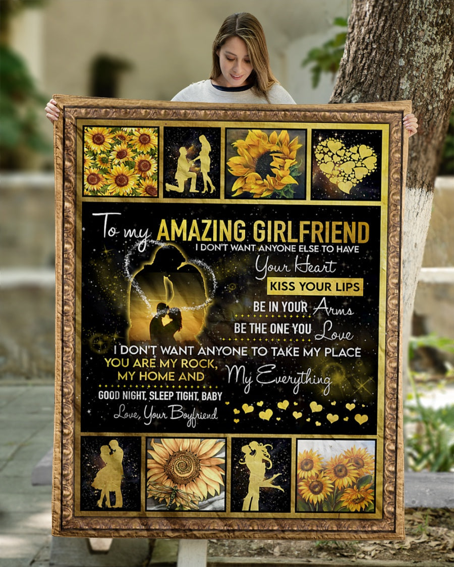 Special gift for girlfriend -  blanket - from boyfriend