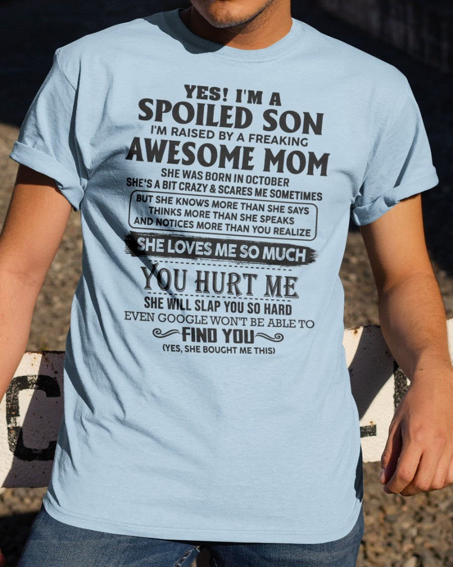October - Awesome Mom - Perfect gift for son From Mom - HNDS10 (SKU-SPW-10)
