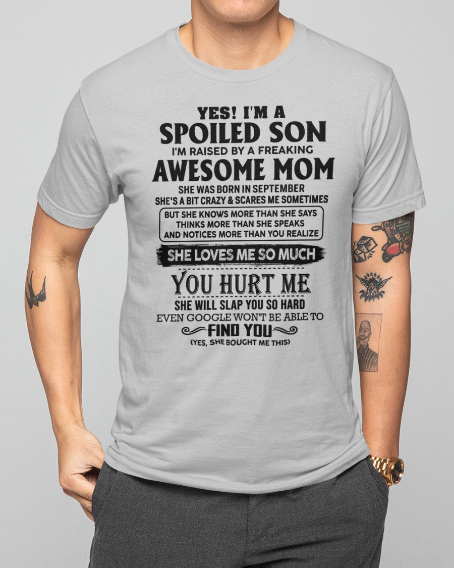 September - Awesome Mom - Perfect Gift For Son From Mom - HNDS09 (SKU-SPW-09)